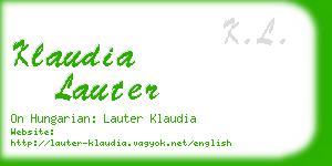 klaudia lauter business card